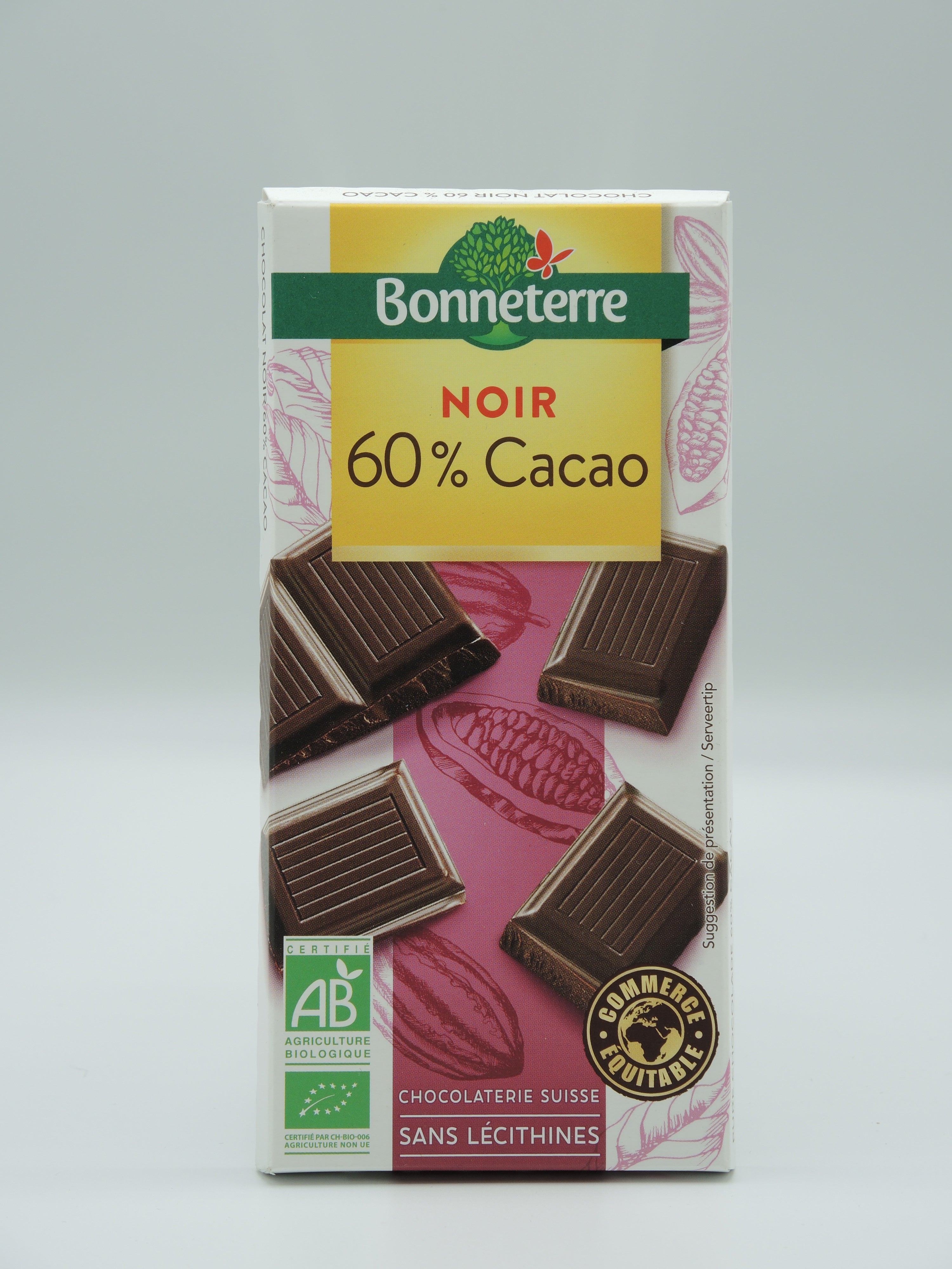 Chocolat noir pâtisserie 60% BIO, 200g