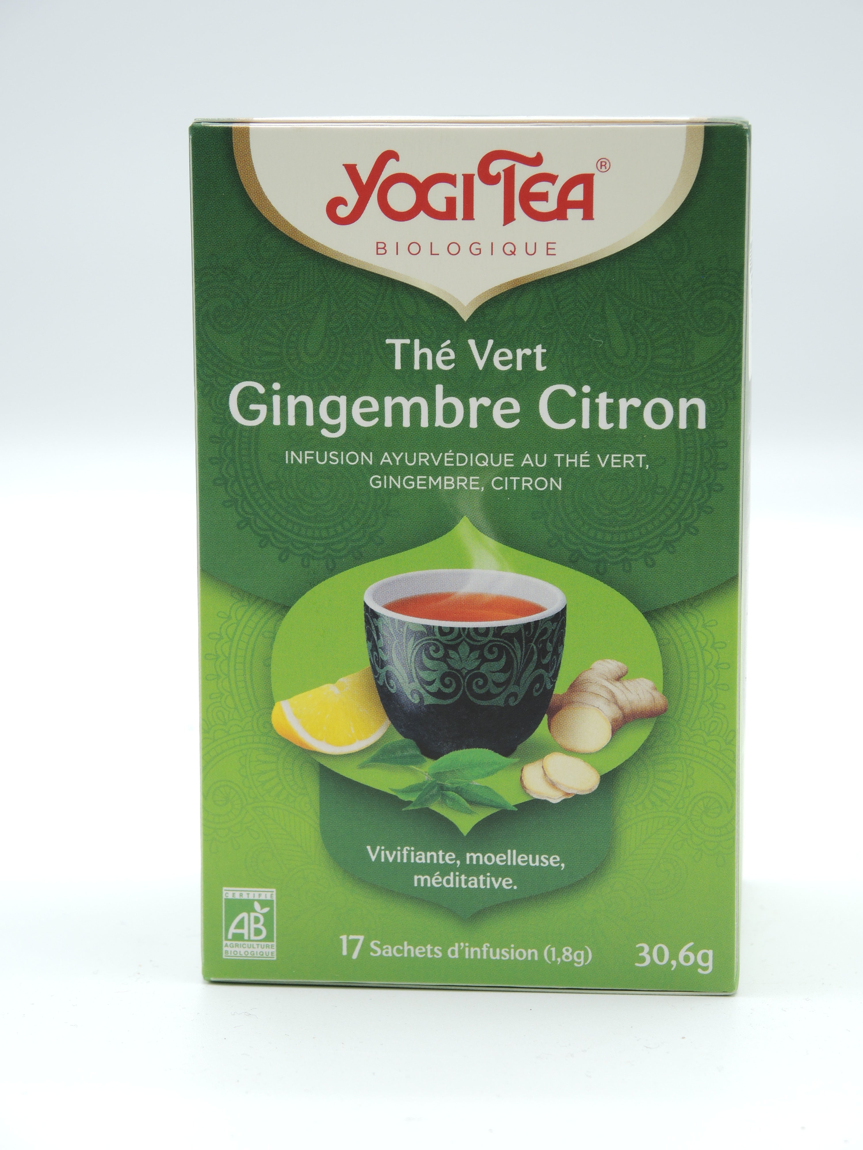 Yogi Tea - Thé vert gingembre citron bio Infusion ayurvédique