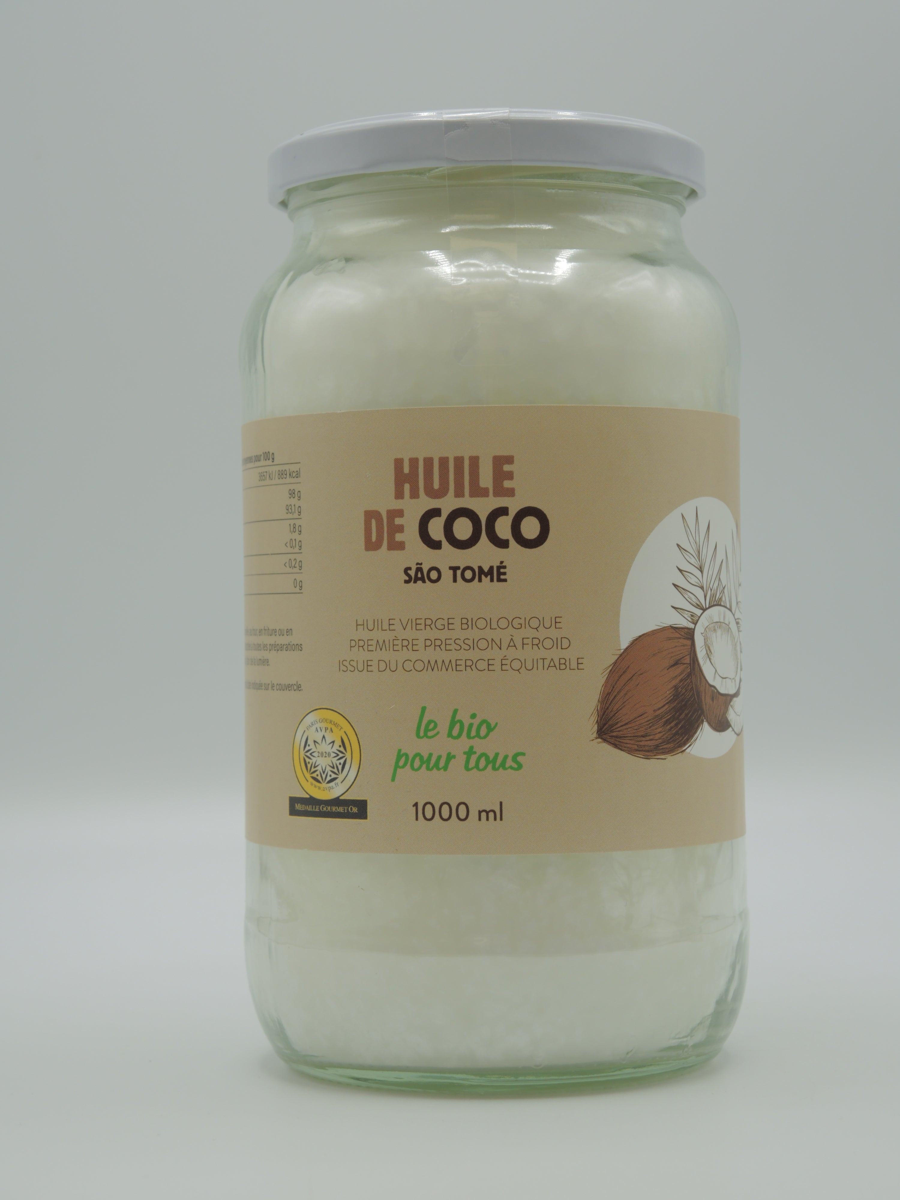 PERLE DE COCO Huile de coco vierge certifiée bio, 250ml