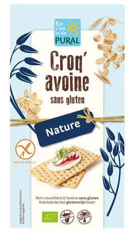 Croq' avoine, pain croustillant sans gluten, nature, 160g, Pural