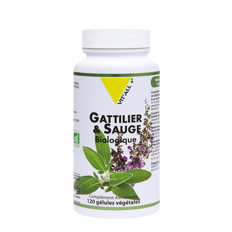 Gattilier & Sauge Bio, 120 gélules, Vit'all+