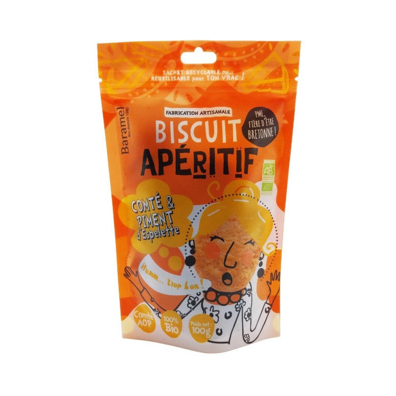 Biscuit salé comté AOP - piment d'Espelette" 100g", Baramel