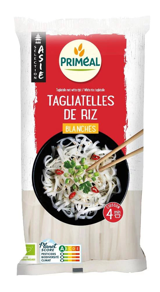 TAGLIATELLES THAÏES DE RIZ, BLANCHES, 400g, Primeal