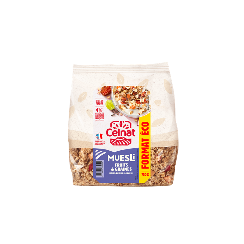 MUESLI  fruits et graines 750G, Celnat