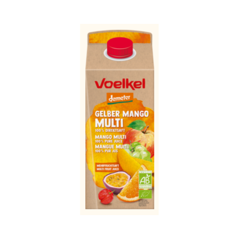 Multi mangue jus multi-fruits Demeter 75cl, Voelkel