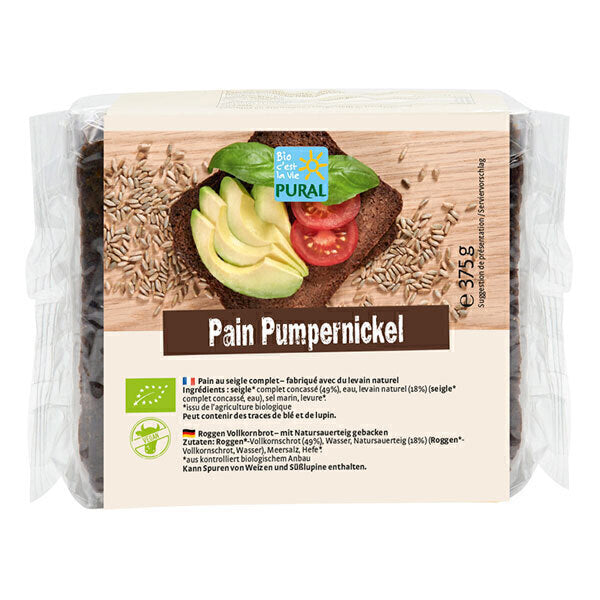 Pain pumpernickel 375g, Pural