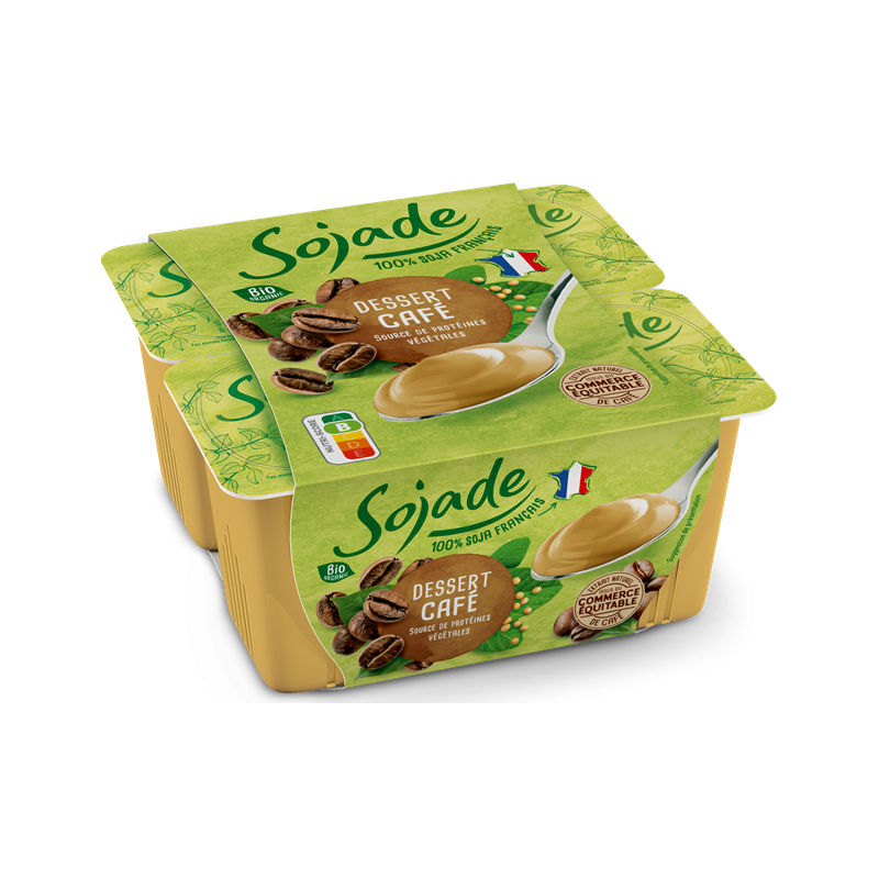 So soja Dessert café, 4x100g, Sojade