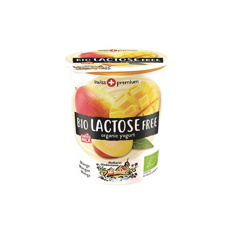 Yaourt brassé mangue, sans lactose, 200g, Biedermann