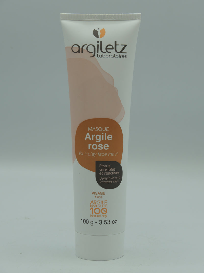 Masque argile rose, Peaux sensibles & réactives, 100g, Argiletz