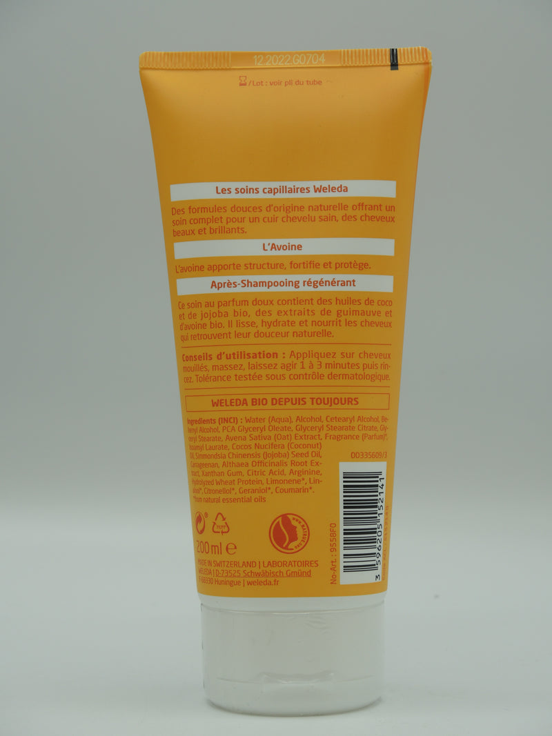 Après-shampooing régénérant à l'Avoine, 200ml, Weleda