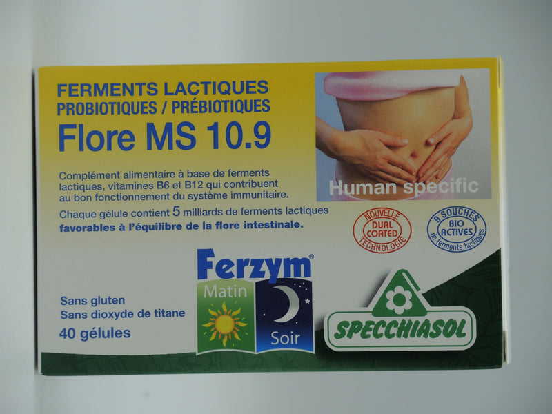 Ferzym Flore MS 10.9 - 40 gélules,  Specchiasol