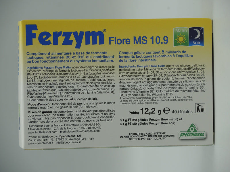 Ferzym Flore MS 10.9 - 40 gélules,  Specchiasol