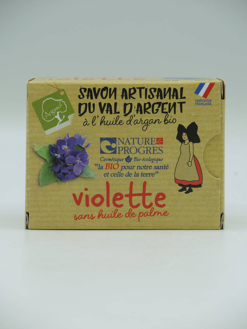 Savon artisanal, Violette, 140g, Argasol