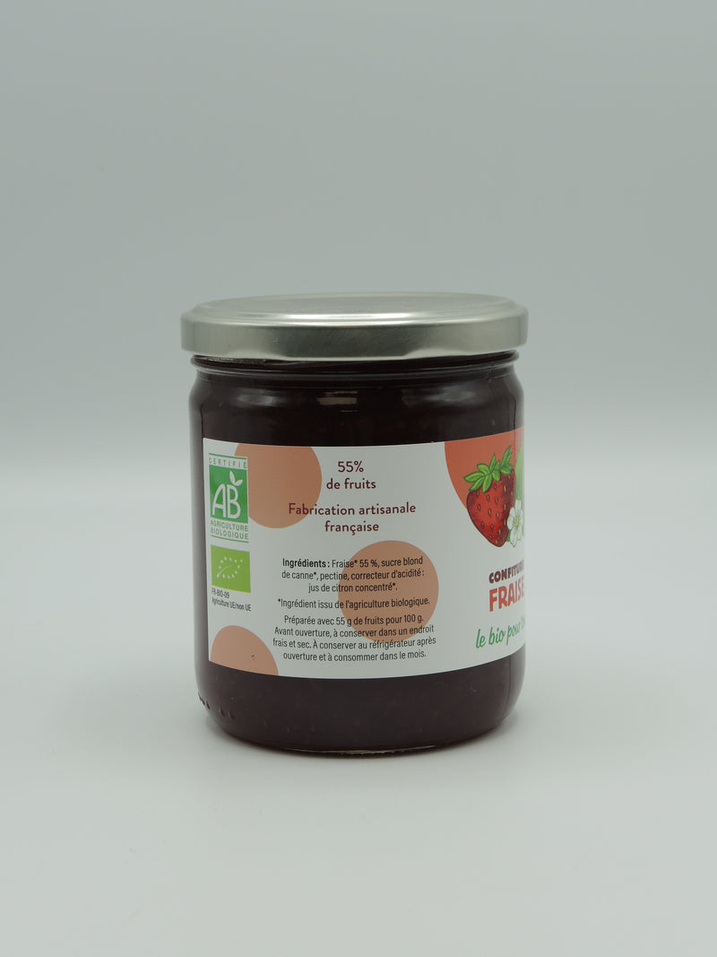 Confiture fraise, 500g, le Bio pour tous