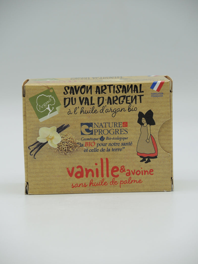 Savon artisanal, Vanille & avoine, 140g, Argasol