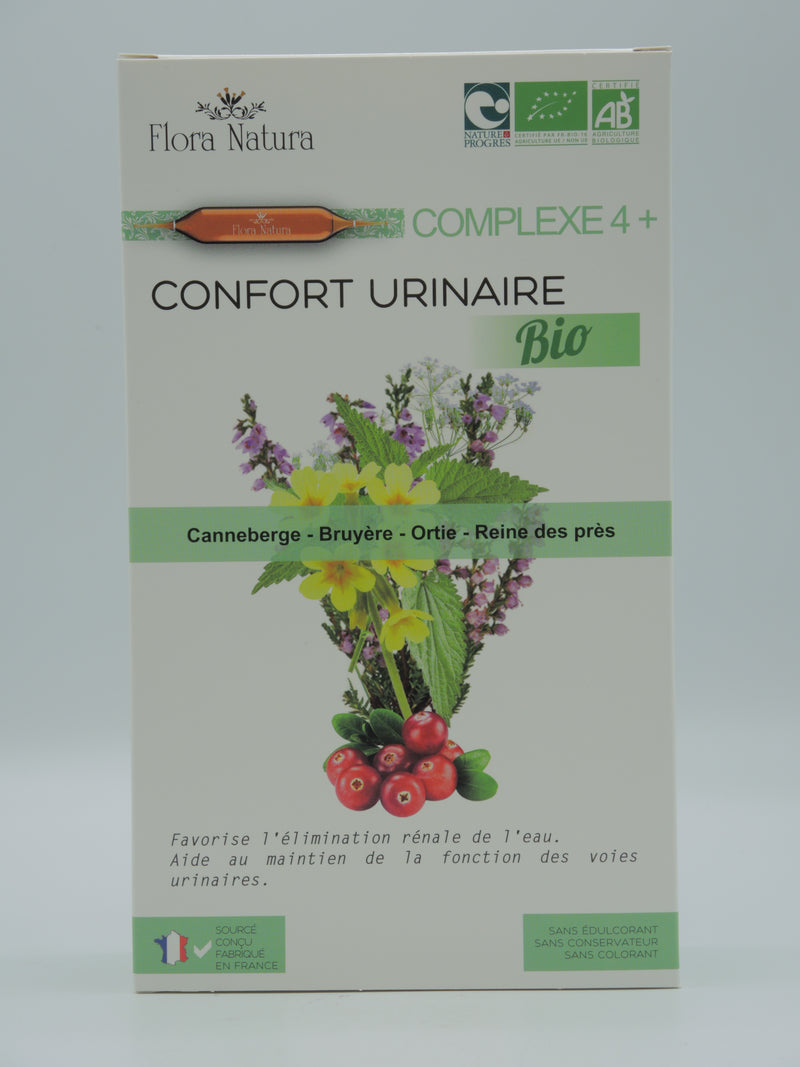 Complexe 4+ Confort urinaire, 20 ampoules, Flora Natura