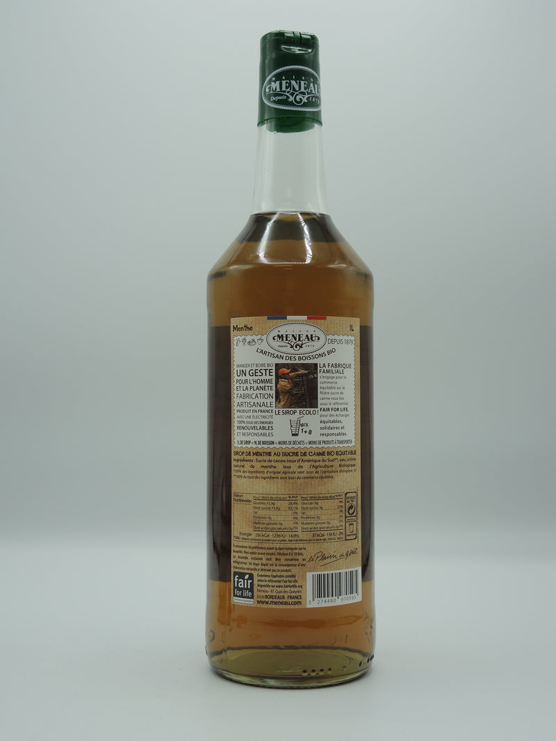 Sirop Menthe Bio Équitable, 1l, Meneau