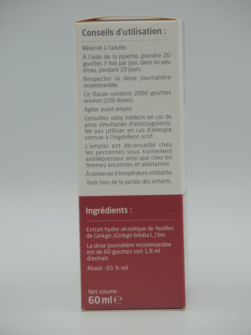 Gouttes mémoire et concentration, complément alimentaire, 60ml, Weleda