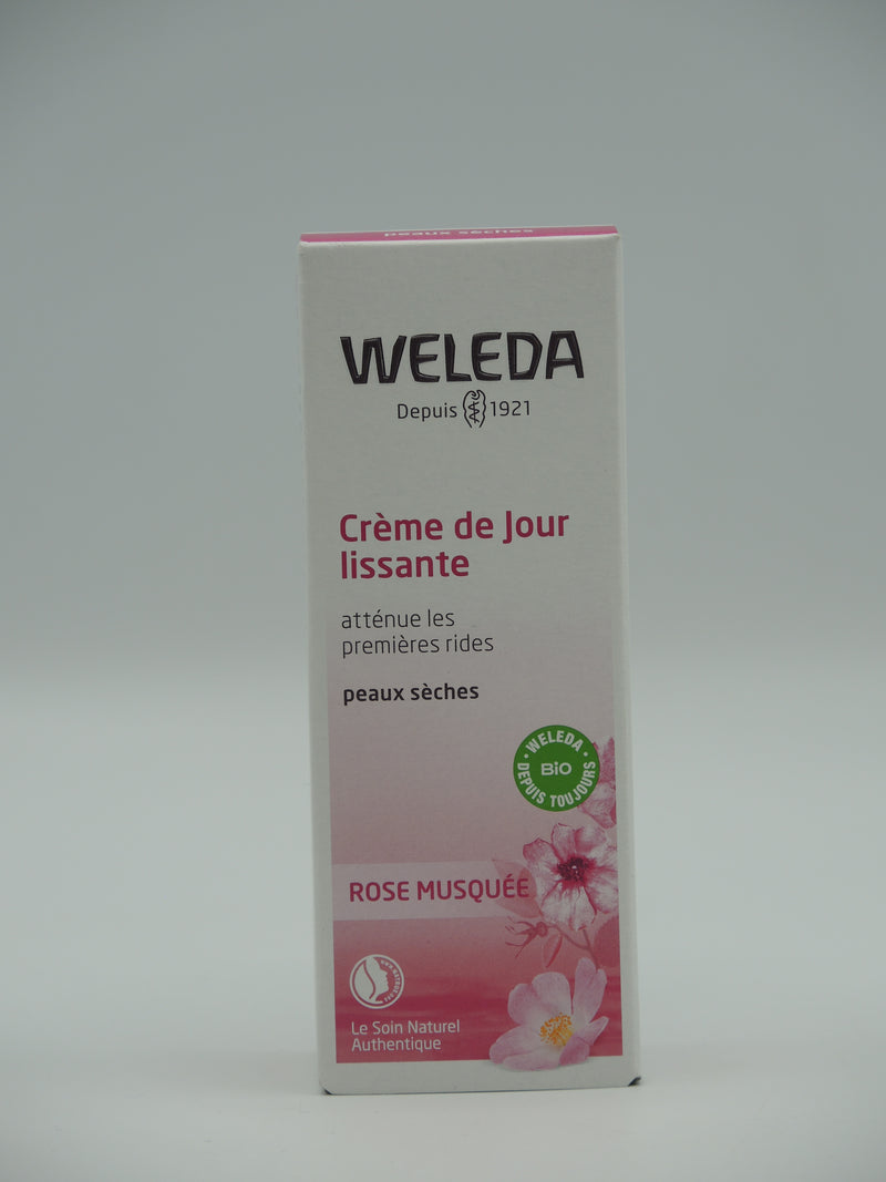 Crème de Jour lissante à la Rose musquée bio, 30ml, Weleda