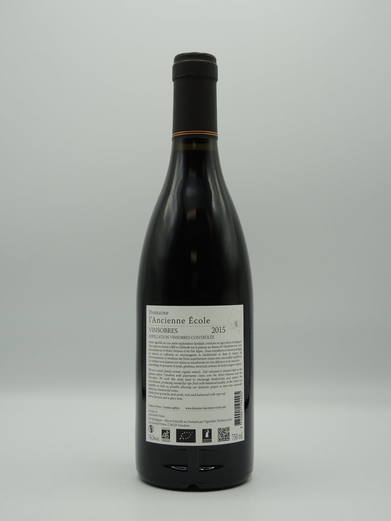 Vin Rouge Bio AOC Vinsobres 2017, Cuvée l'Essentiel, Domaine l'Ancienne Ecole