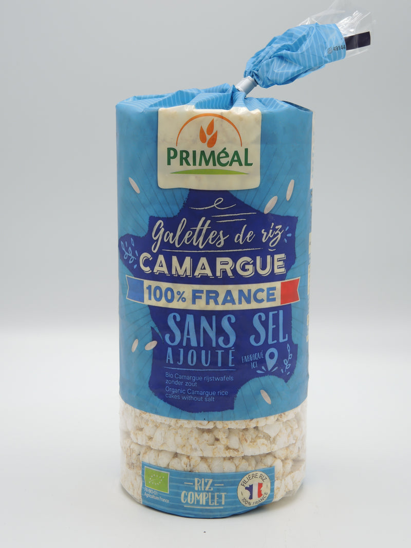 Galettes de riz de Camargue sans sel,100% France,  130g, Priméal