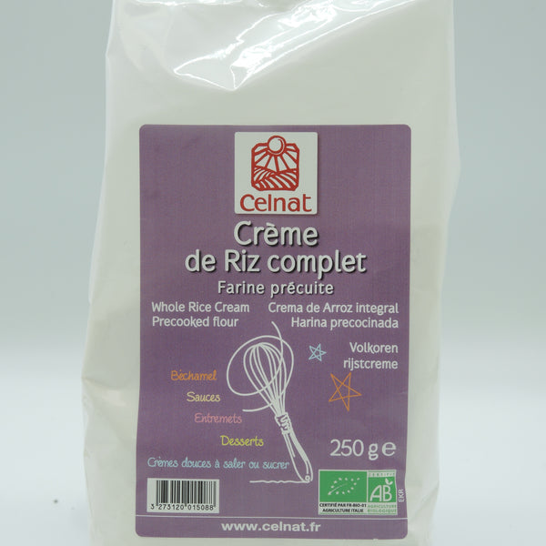 Crème de Riz Complet farine précuite 250 g Celnat
