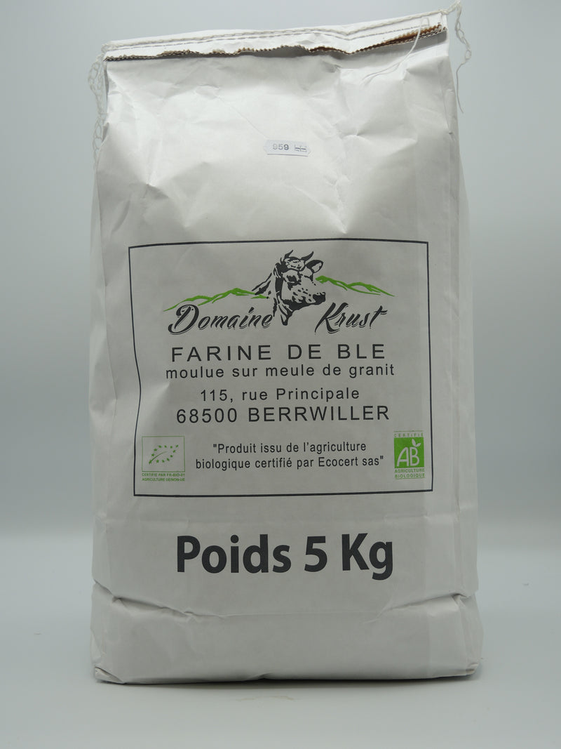 Farine 5 kg bio orge mondé - t80 - 5 kg - Ferme De Fons Des Ores