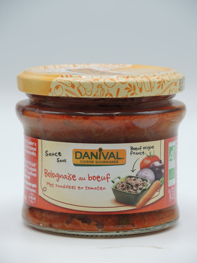 Sauce Bolognaise au Boeuf bio 210g, Danival