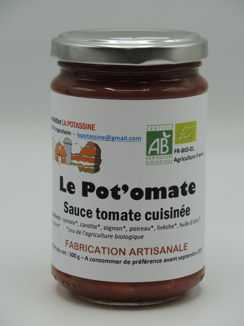 Sauce tomate cuisinée, 300g, la Potassine d'Alsace