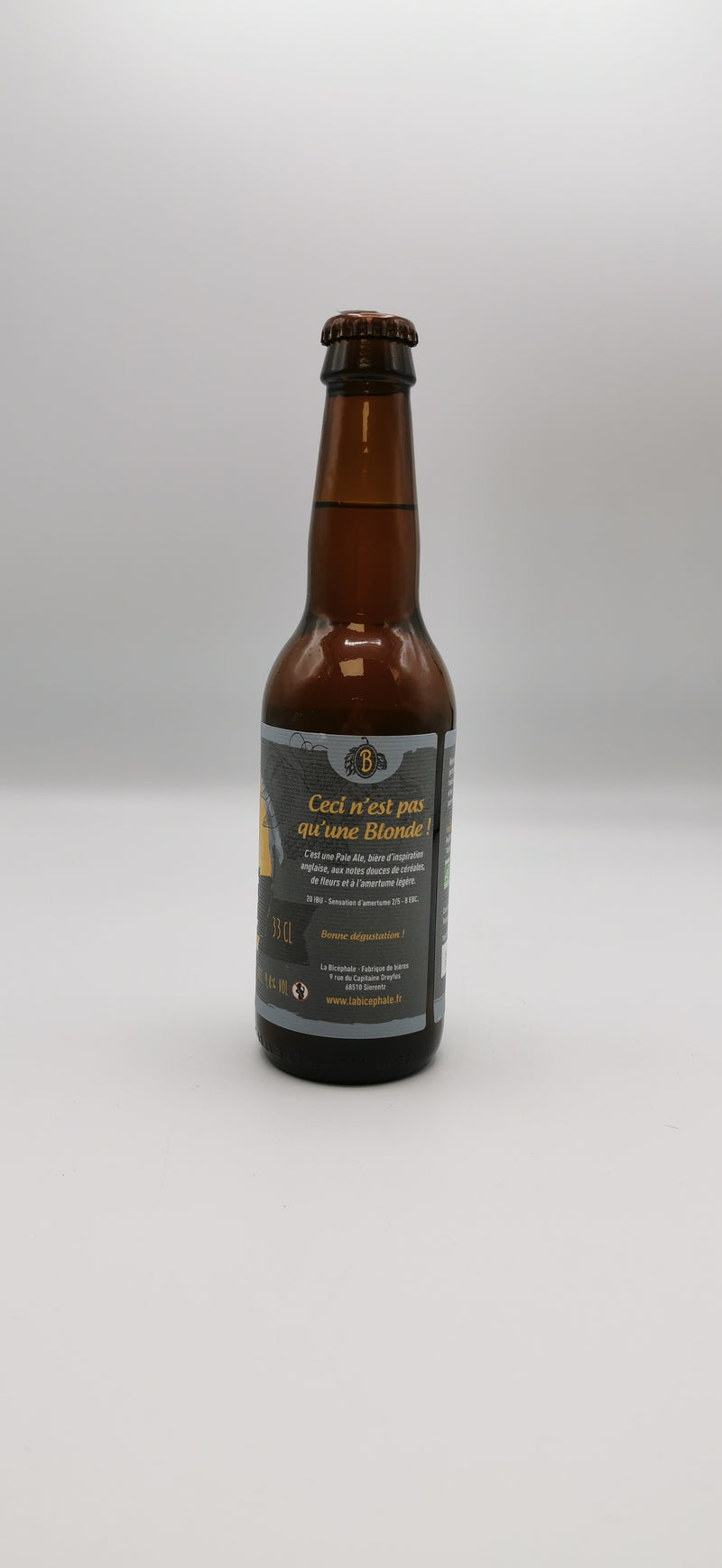 Bière Blonde Bio Artisanale 33cl, Pale Ale, Brasserie la Bicéphale d'Alsace