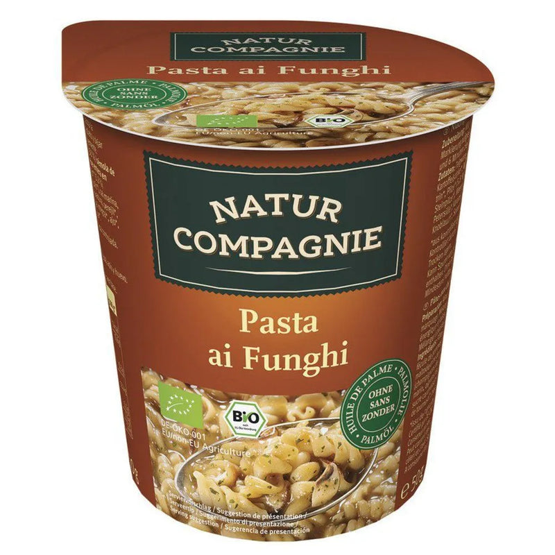 Snack Cup, pâtes aux champignons, 55g, Natur compagnie