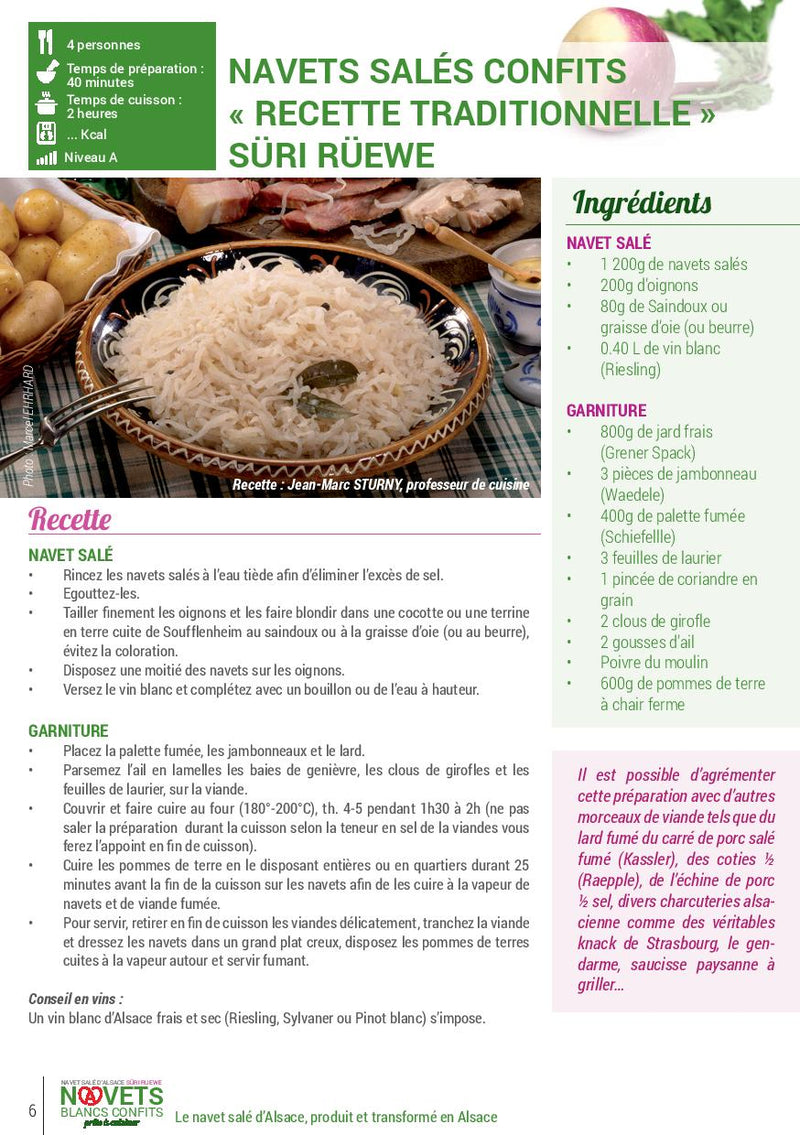 Navets Salés Bio Lacto-Fermentés, Suri Ruewa 1Kg, Ferme Frieh d'Alsace + 13 Recettes en Description