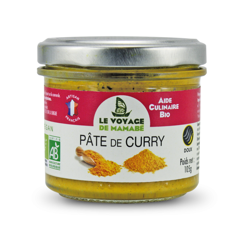 PATE POUR CURRY, 105g, le Voyage de Mamabé